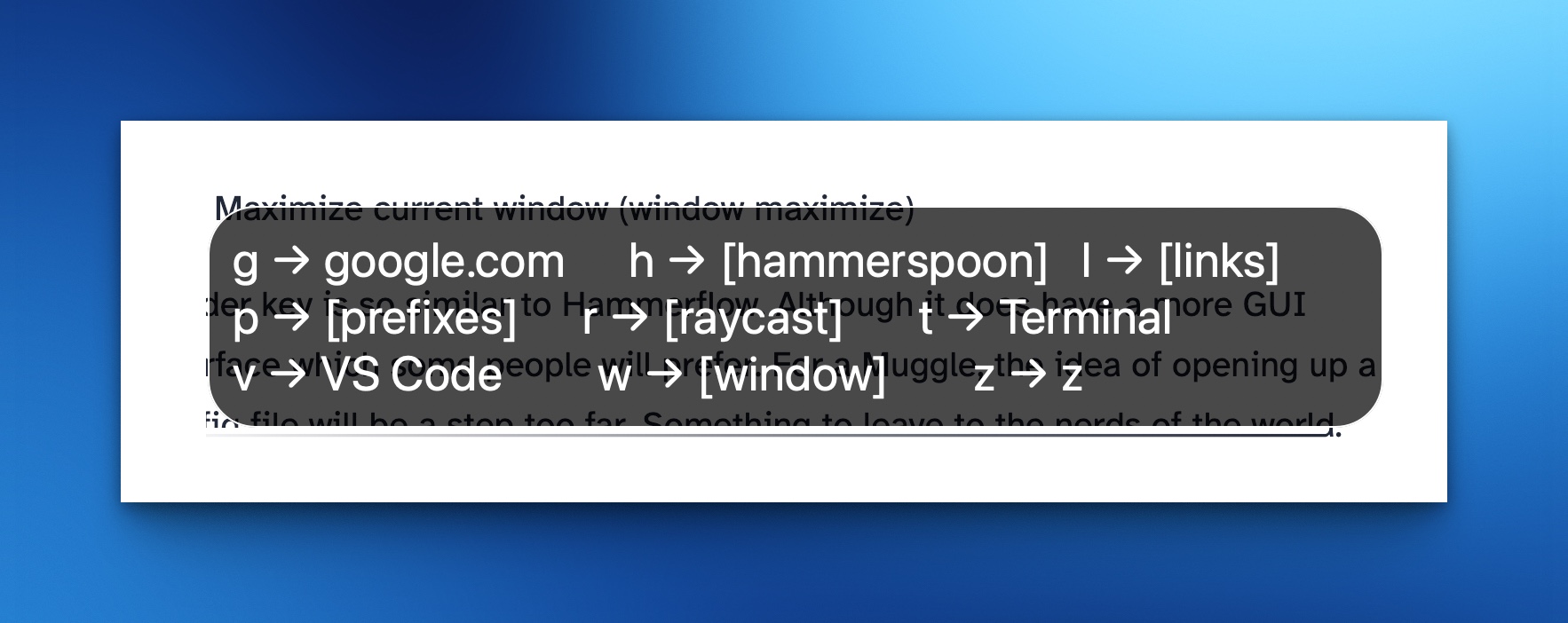cheatsheet for Hammerflow