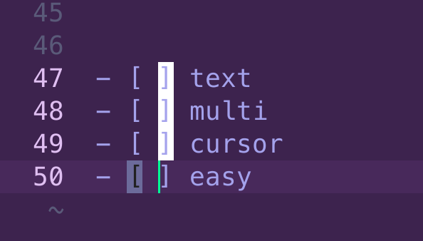 Multi Cursor use in Helix